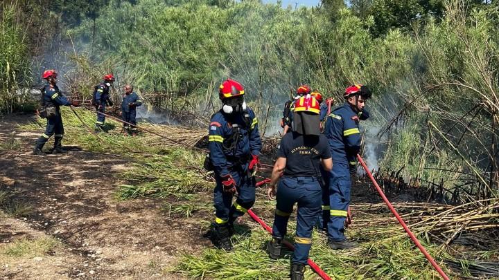 Ρόδος: Υπό μερικό έλεγχο τέθηκε η φωτιά στην περιοχή Καλαμώνας