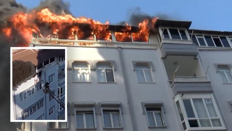Δραματική επιχείρηση διάσωσης σε φλεγόμενο διαμέρισμα στην Αττάλεια