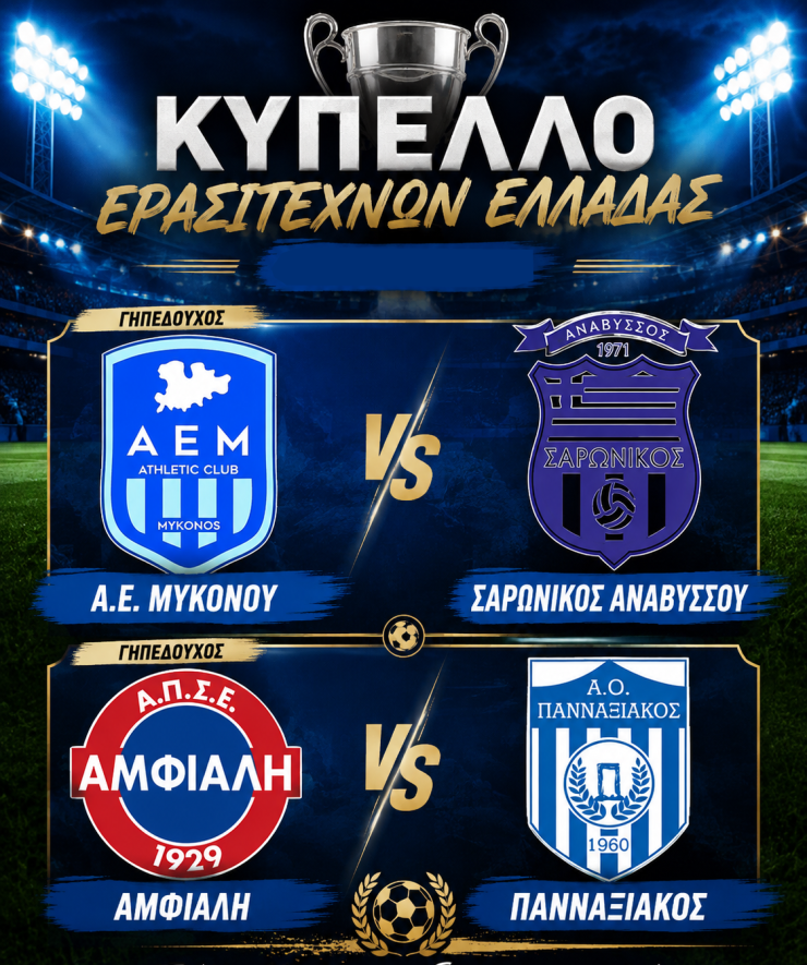 Έμαθαν τους αντιπάλους τους στο κύπελλο Ερασιτεχνών