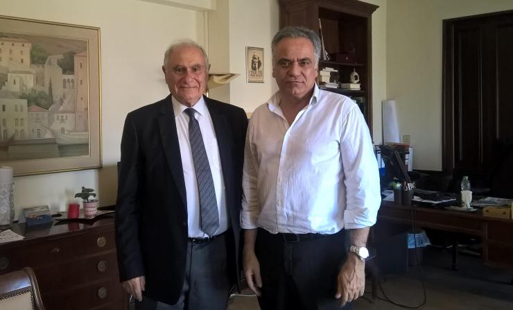 Συνάντηση Σκουρλέτη με Δήμαρχο Αμοργού