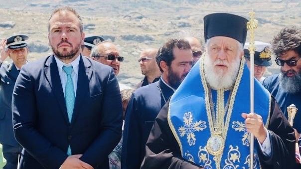 Στον εορτασμό της Θεοσκεπάστου στην Άνδρο ο Φ. Φόρτωμας
