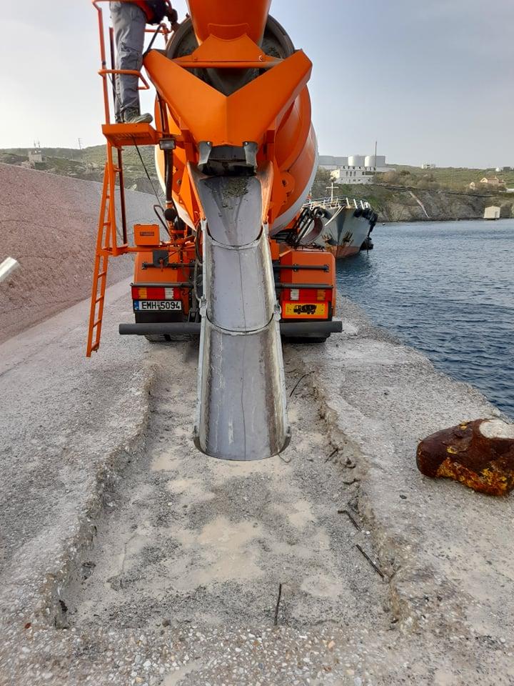 Θωράκιση υπήνεμου μόλου Ερμούπολης 