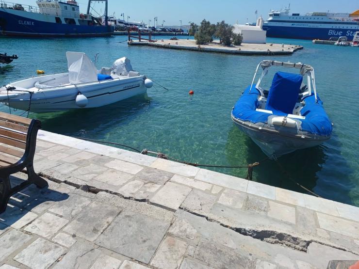 Αποκατάσταση ζημιών  κρηπιδώματος έναντι Μυρτιδιώτισσας λιμένα Νάξου