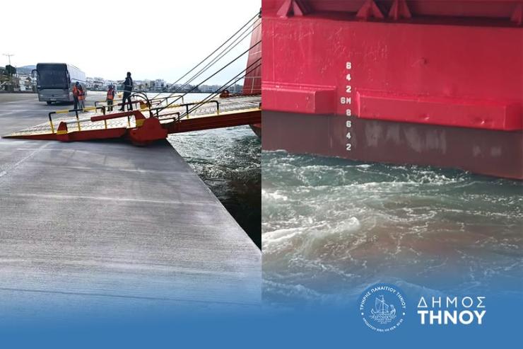 Με επιτυχία οι δοκιμαστικές προσδέσεις – Νέα εποχή για το λιμάνι Τήνου