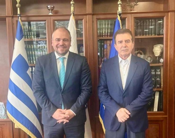 Συνάντηση Φ. Φόρτωμα με τον υπουργό Προστασίας του Πολίτη, Μιχάλη Χρυσοχοΐδη