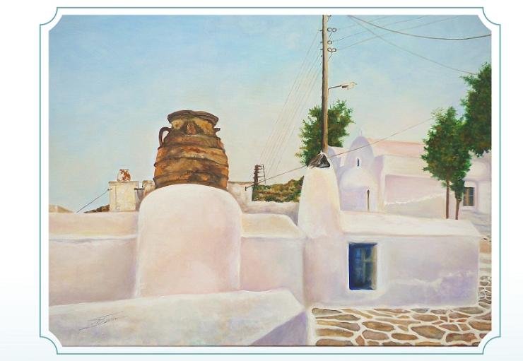 Έκθεση ζωγραφικής της Στέλλας Γιαννακοπούλου στην Σίκινο