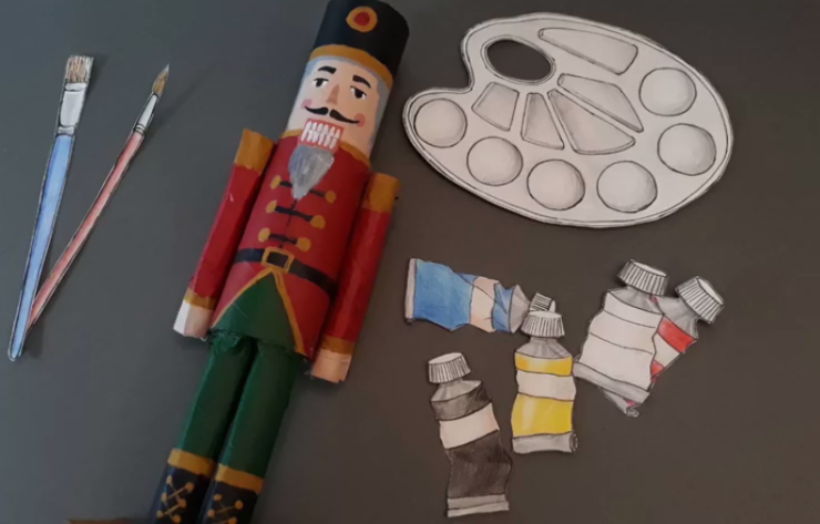 Ένας υπέροχος Καρυοθραύστης από χάρτινα ρολά