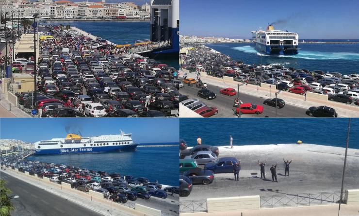 "Η μεγάλη έξοδος" από το λιμάνι της Σύρου
