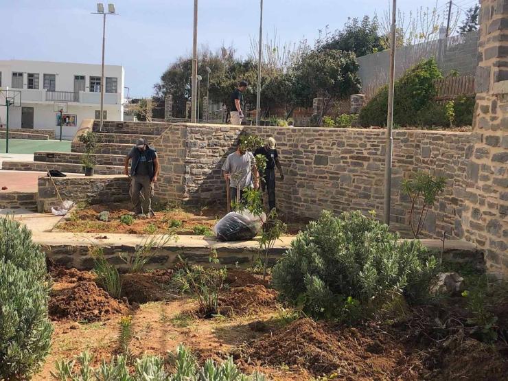 Σάρκα και οστά για τον σχολικό βοτανόκηπο