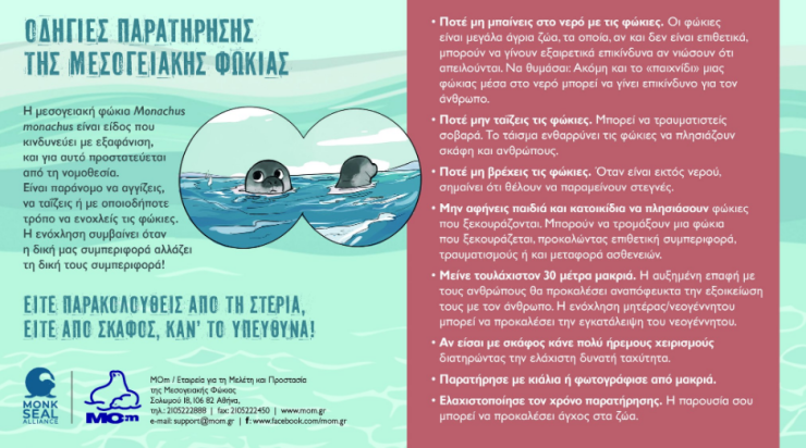 H MOm/Εταιρεία για τη μελέτη και προστασία της μεσογειακής φώκιας ταξιδεύει στις Κυκλάδες