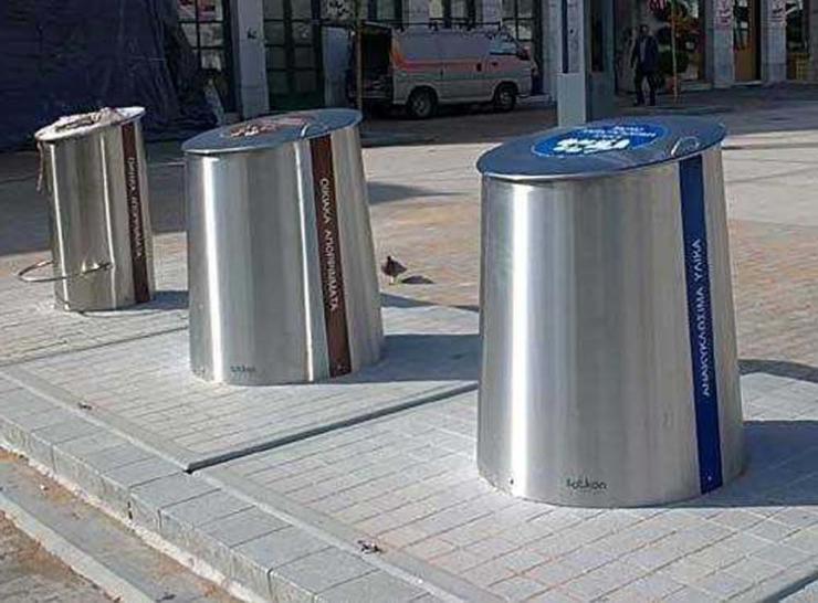 Εργασίες υπογειοποίησης κάδων στην Ερμούπολη