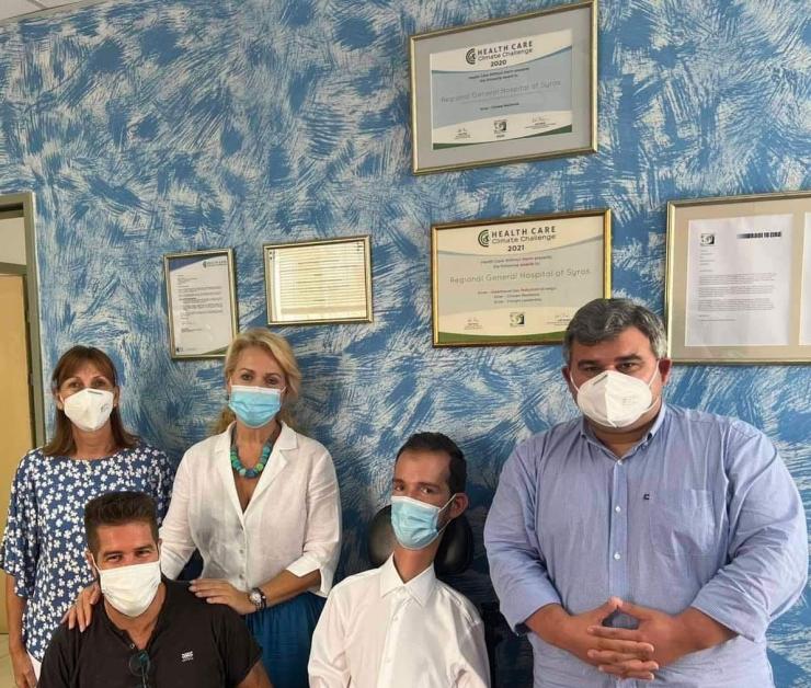 Επίσκεψη του Ευρωβουλευτή κ. Κυμπουρόπουλου στο Νοσοκομείο Σύρου