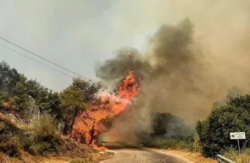 Νέο μήνυμα του 112 για τη φωτιά στην Εύβοια