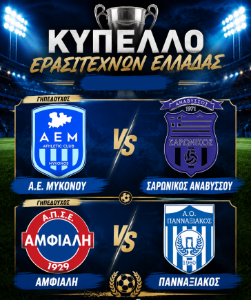 Έμαθαν τους αντιπάλους τους στο κύπελλο Ερασιτεχνών