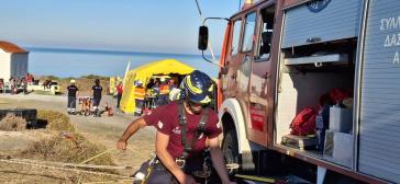 Άσκηση διάσωσης στην Άνδρο με σενάριο τροχαίου με πολλούς τραυματίες