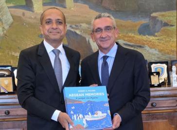 Περιφέρεια Ν. Αιγαίου: Συνάντηση του Γιώργου Χατζημάρκου, με τον Ινδό Πρέσβη, Ravi Shankar