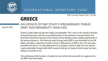 Νέα παραδοχή του ΔΝΤ για τη μη βιωσιμότητα του χρέους
