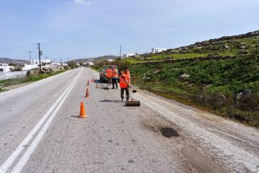 Συντήρηση οδικού δικτύου Μυκόνου 