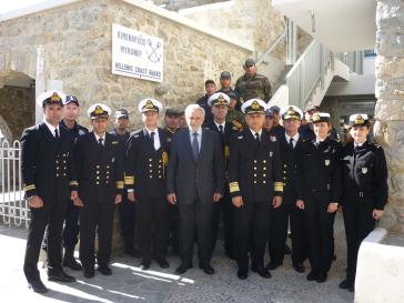 Επίσκεψη πολιτικής και στρατιωτικής ηγεσίας στη Λιμενική Αρχή Μυκόνου