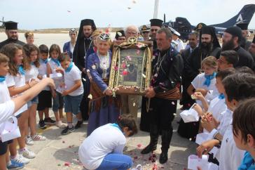 Με επισημότητα η υποδοχή της εικόνας της Παναγίας Σουμελά