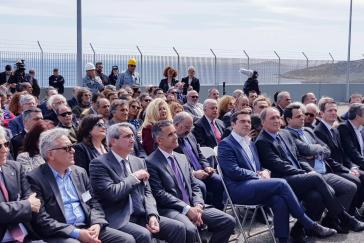 Ο Γ. Χατζημάρκος στα εγκαίνια της ηλεκτρικής διασύνδεσης 