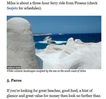 Αφιέρωμα του FORBES σε Κυκλαδονήσια 