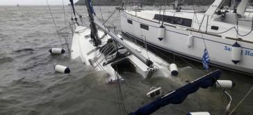 Ημιβυθίσεις σκαφών στη Σαντορίνη