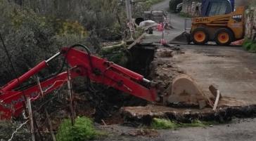 Αποκατάσταση του δρόμου μετά τις ζημιές 
