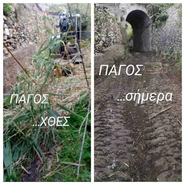 Συνεχίζονται οι εργασίες καθαρισμού των ρεμάτων στη Σύρο