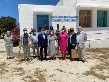 Η Υφυπουργός Παιδείας στα εγκαίνια του νέου Ενιαίου Ειδικού Επαγγελματικού Γυμνασίου - Λυκείου Πάρου 