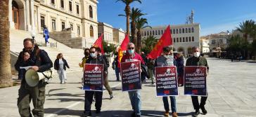 Κινητοποίηση ενάντια στη Ρωσική εισβολή από την ΚΟ Σύρου του ΚΚΕ