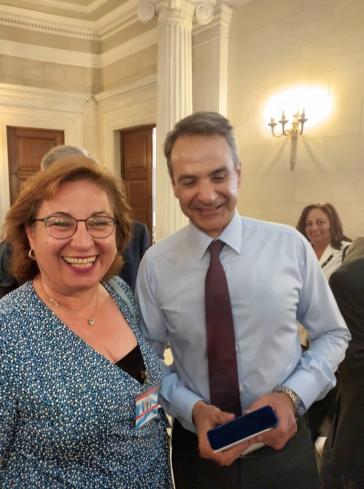 Η Δήμαρχος Κέας στη συνάντηση με τον Πρωθυπουργό, Κ. Μητσοτάκη