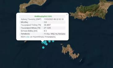 Σεισμός στη Νίσυρο