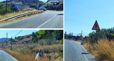 “Πονοκέφαλος” το γεμάτο ξερά χόρτα οδικό δίκτυο της Σύρου 