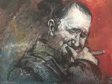 Ο ζωγράφος Πέτρος Ζουμπουλάκης ξεναγεί το κοινό του 