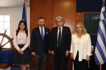 Επίσκεψη του Ευρωπαίου Επίτροπου Τhierry Breton, στα ναυπηγεία της ΟΝΕΧ στην Ελευσίνα