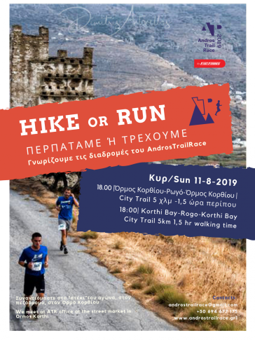  Περπατάμε ή τρέχουμε: Γνωρίζουμε τις διαδρομές του Andros Trail Race