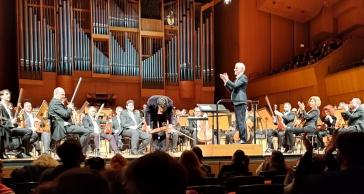 Ο Στέφανος Τσιαλής στο podium του Μεγάρου Μουσικής Αθηνών