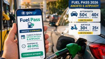 Fuel pass 2026: Ανοίγει σήμερα η πλατφόρμα για τις αιτήσεις