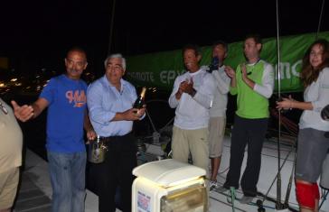 Τερματισμός πρώτου μπράτσου του 19ου Διεθνούς Ιστιοπλοϊκού Αγώνα “Cyclades Regatta 2013