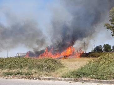 Αγρίνιο: Φωτιά σε απόσταση αναπνοής από βενζινάδικο κοντά στο Δημοτικό Στάδιο 