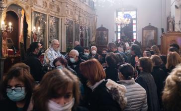 Συνωστισμός στη Μητρόπολη Χανίων κατά τον εορτασμό των Θεοφανείων